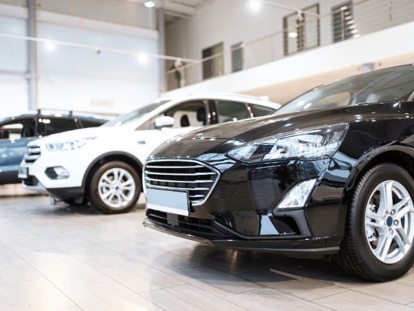 Vehicles at a Car Showroom