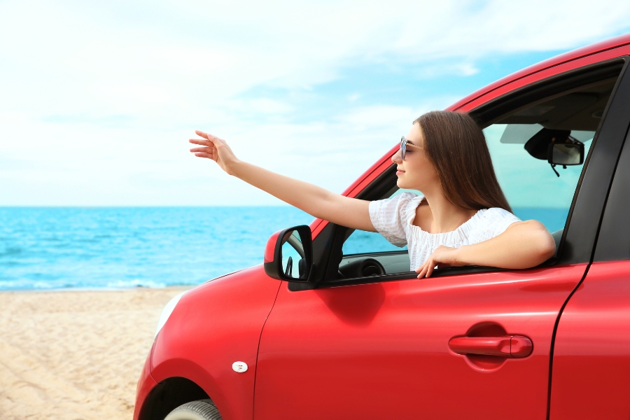 Car on the Beach