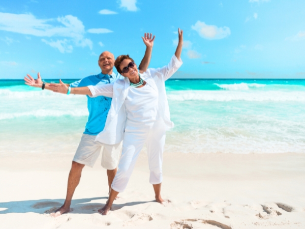 Elderly Couple on a Beach