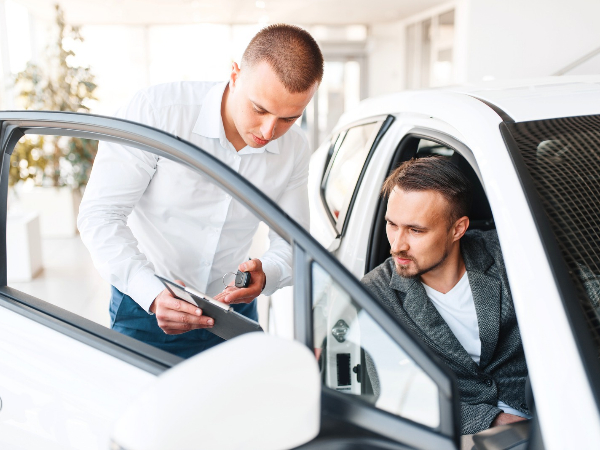 Man Renting a Car